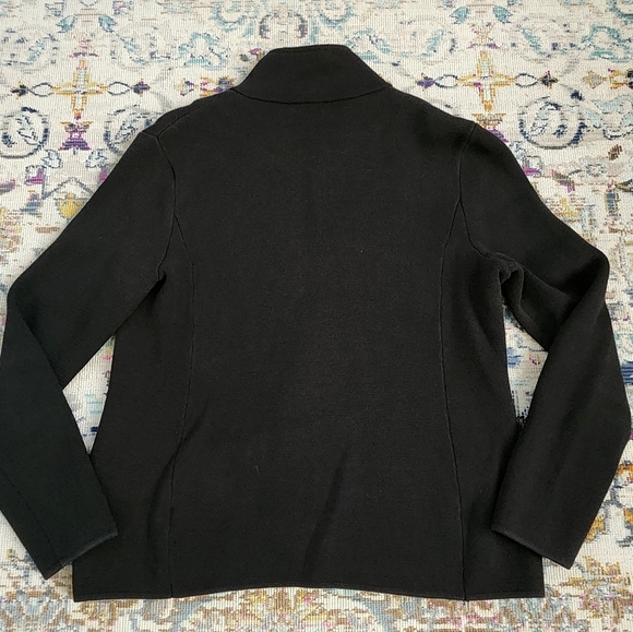 Talbots Women's Black Knit Blazer, sz SMP - Picture 3 of 13